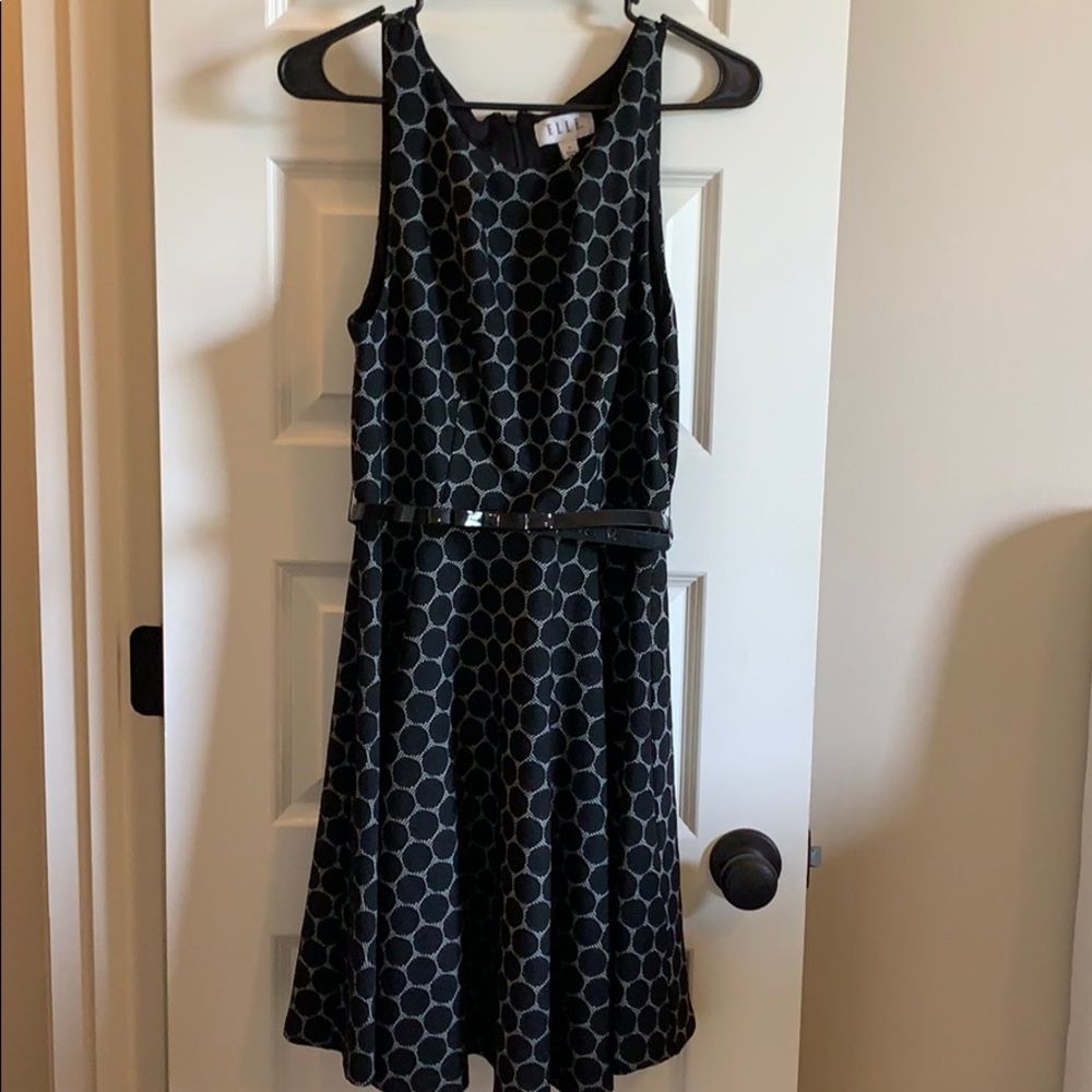 Polka dot black dress